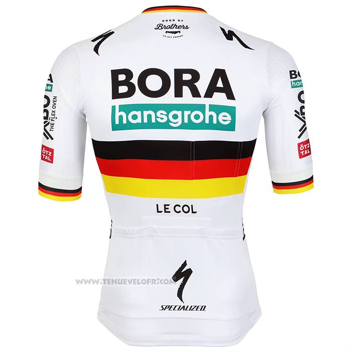 2023 Maillot Cyclisme Bora-hansgrone Noir Rouge Jaune Manches Courtes Et Cuissard